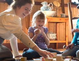 Children playing with toys